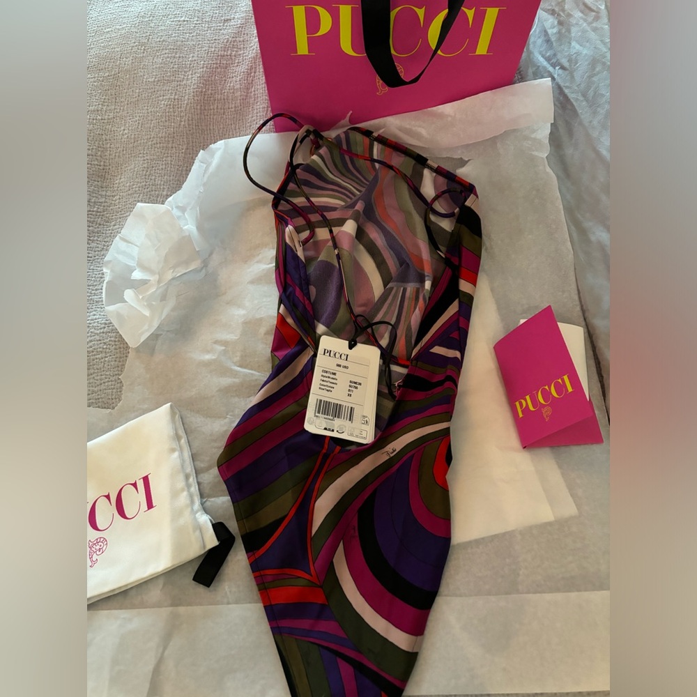 Emilio Pucci Colorful Swirl Pattern Dress - Picture 2 of 2